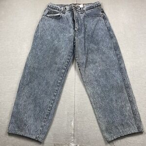 VTG Paco Jeans Mens 32x27 Black Denim Embroidered Baggy‎ Fit Y2K Hip Hop Skate